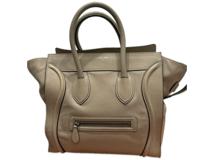 CELINE　セリーヌ　ラゲージ　 ミニショッパー 　ベージュ　ハンドバッグ　レザー　2120800010042【208】