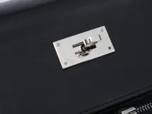 HERMES エルメス ケリーラキ40 ハントバッグ ショルダーバッグ □I ブラック SV 2120000296376【472】