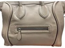 CELINE　セリーヌ　ラゲージ　 ミニショッパー 　ベージュ　ハンドバッグ　レザー　2120800010042【208】