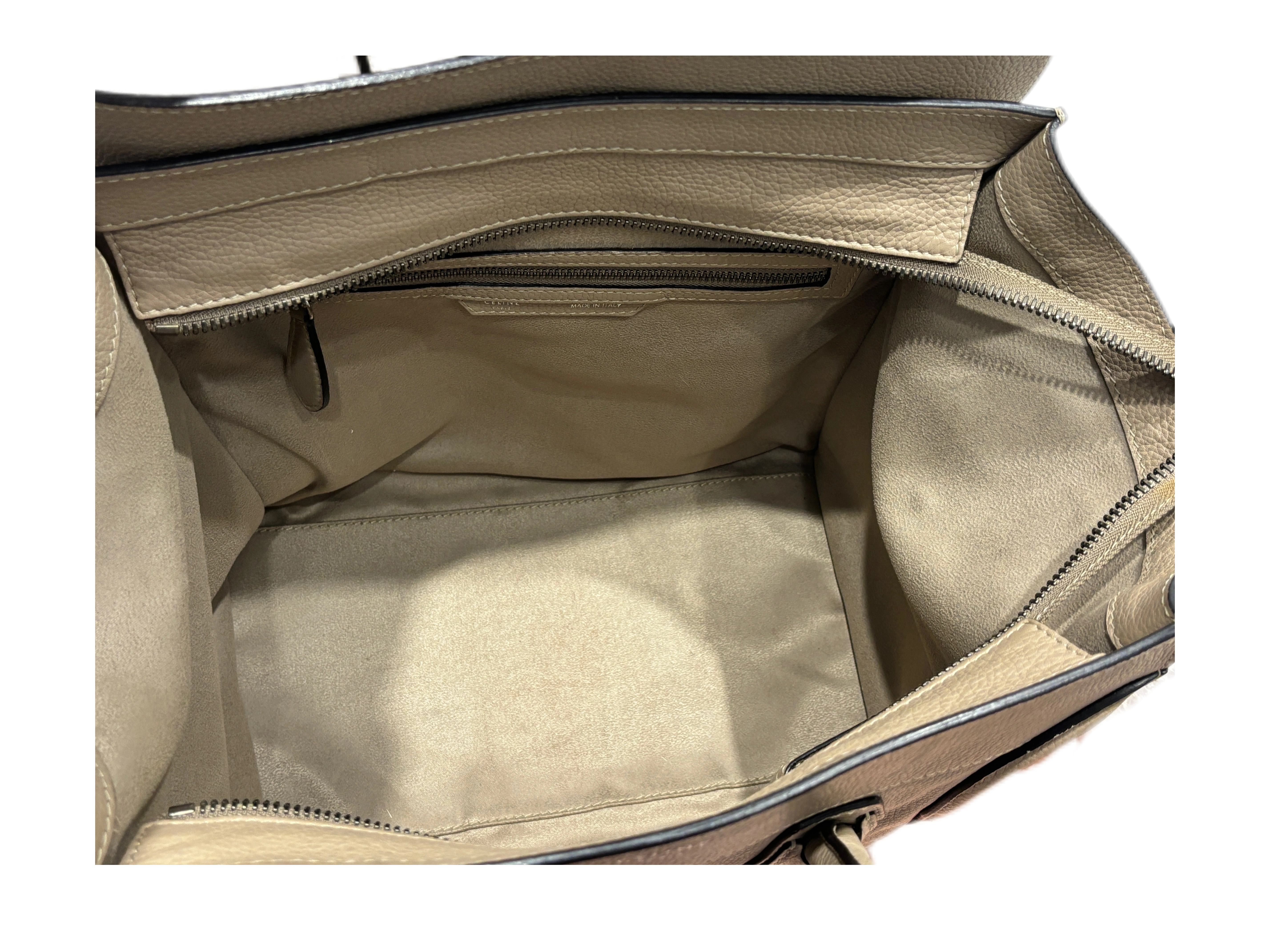 CELINE　セリーヌ　ラゲージ　 ミニショッパー 　ベージュ　ハンドバッグ　レザー　2120800010042【208】
