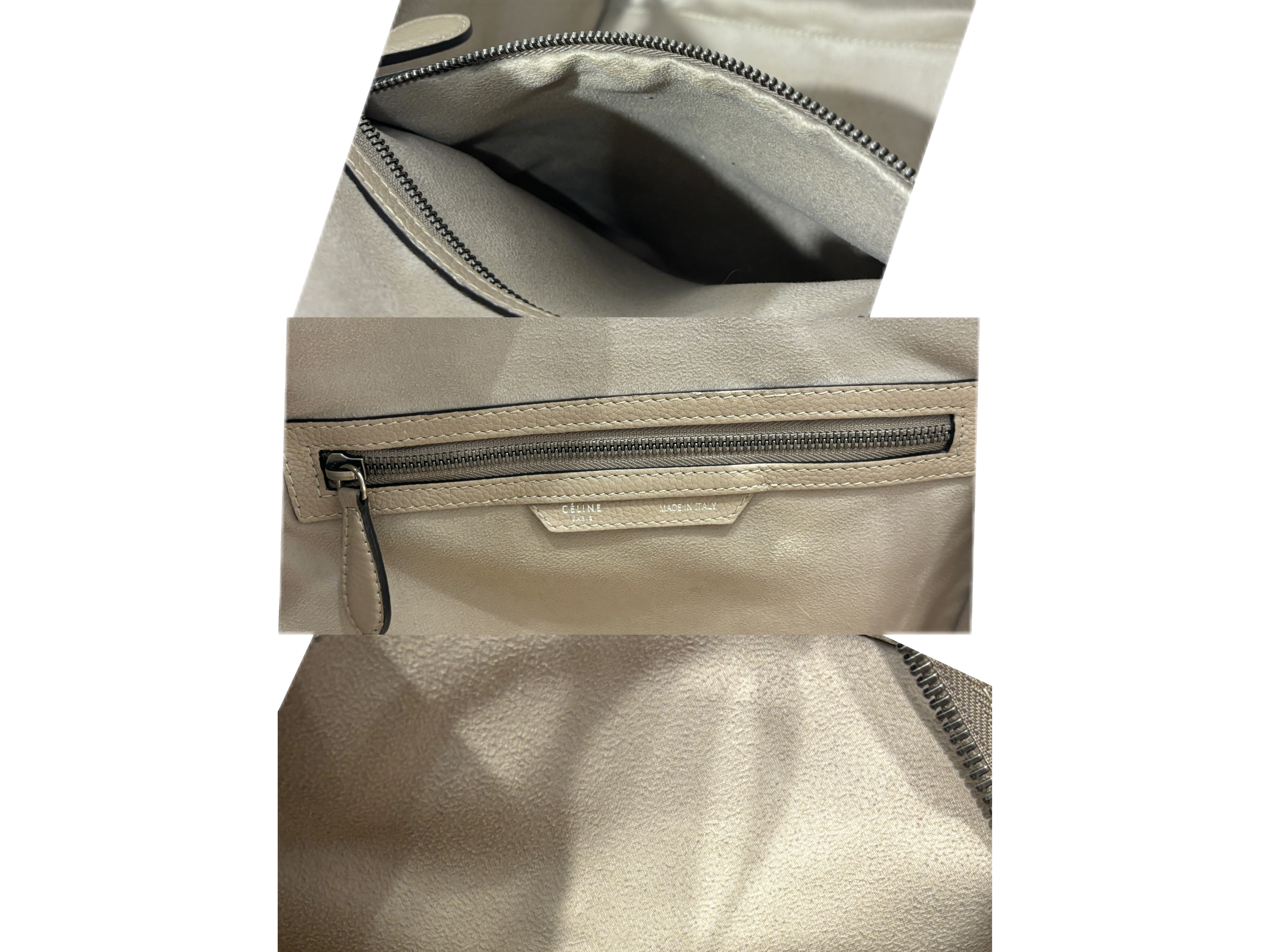 CELINE　セリーヌ　ラゲージ　 ミニショッパー 　ベージュ　ハンドバッグ　レザー　2120800010042【208】