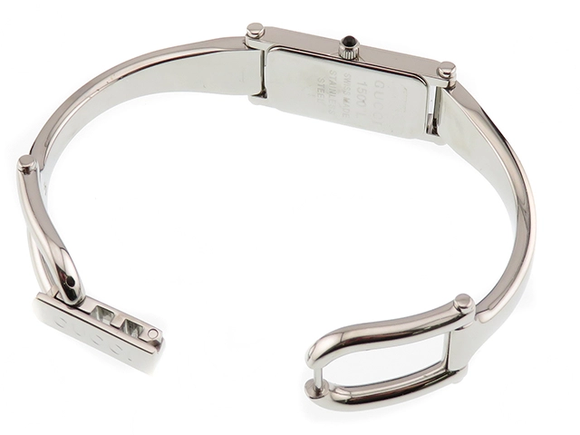 GUCCI グッチ 腕時計 1500L サイズS ピンクシェル文字盤 ステンレススチール クオーツ【472】MN