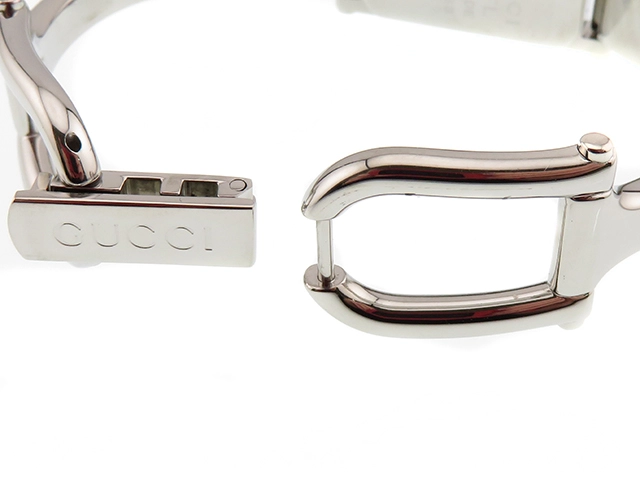 GUCCI グッチ 腕時計 1500L サイズS ピンクシェル文字盤 ステンレススチール クオーツ【472】MN