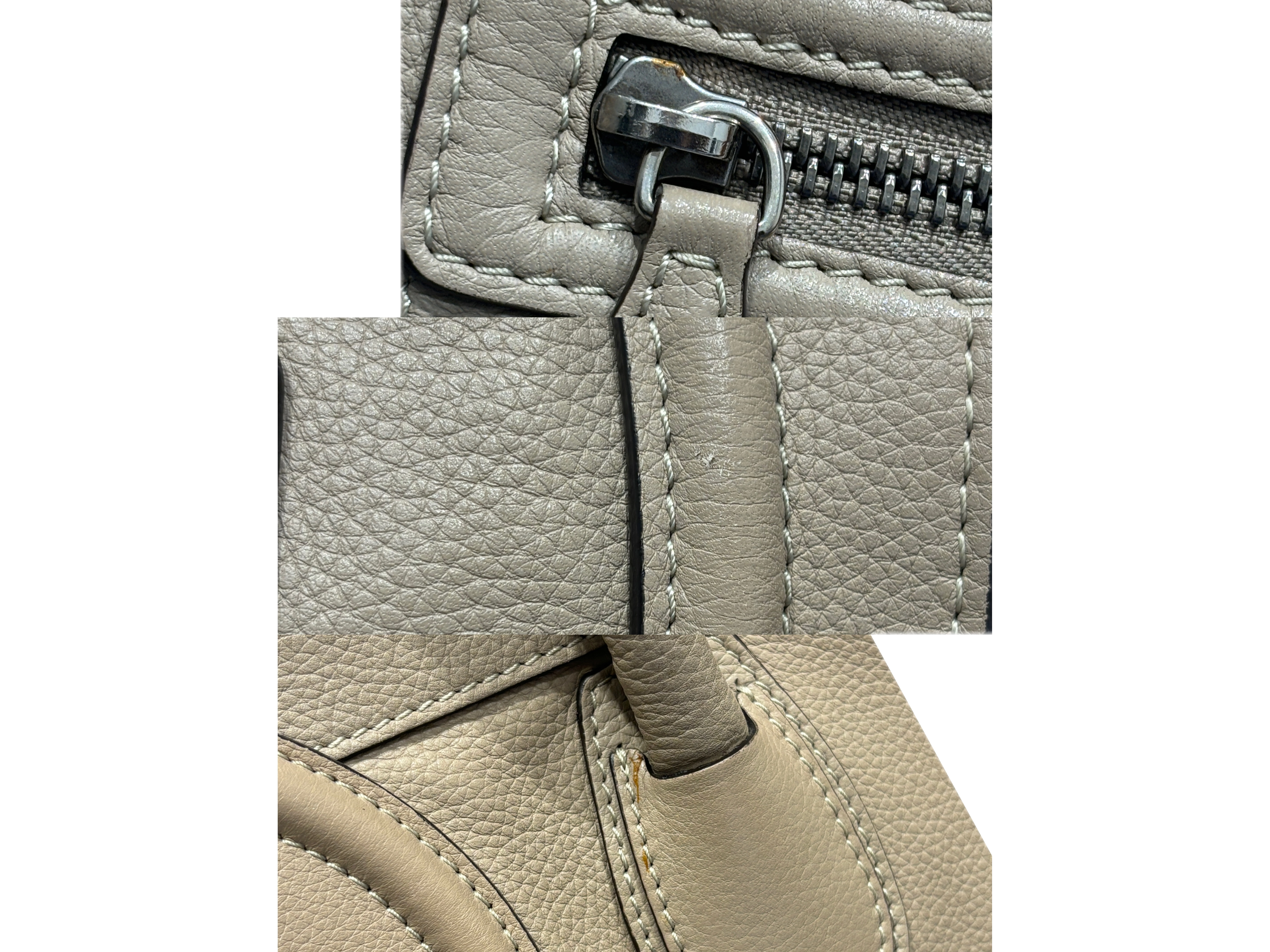 CELINE　セリーヌ　ラゲージ　 ミニショッパー 　ベージュ　ハンドバッグ　レザー　2120800010042【208】