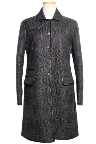 Salvatore Ferragamo フード付きコート サイズ42 黒 Salvatore Ferragamo フード付きコート サイズ42 黒 Salvatore