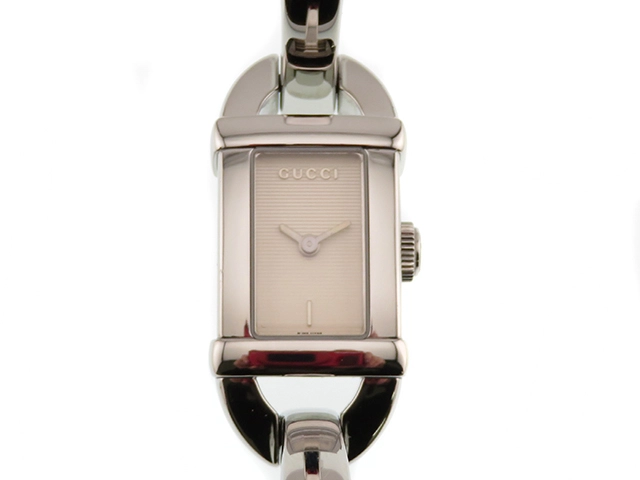 GUCCI　グッチ　6800L　アイボリー文字盤　ステンレススチール　クオーツ　レディース時計　2148103801853【207】
