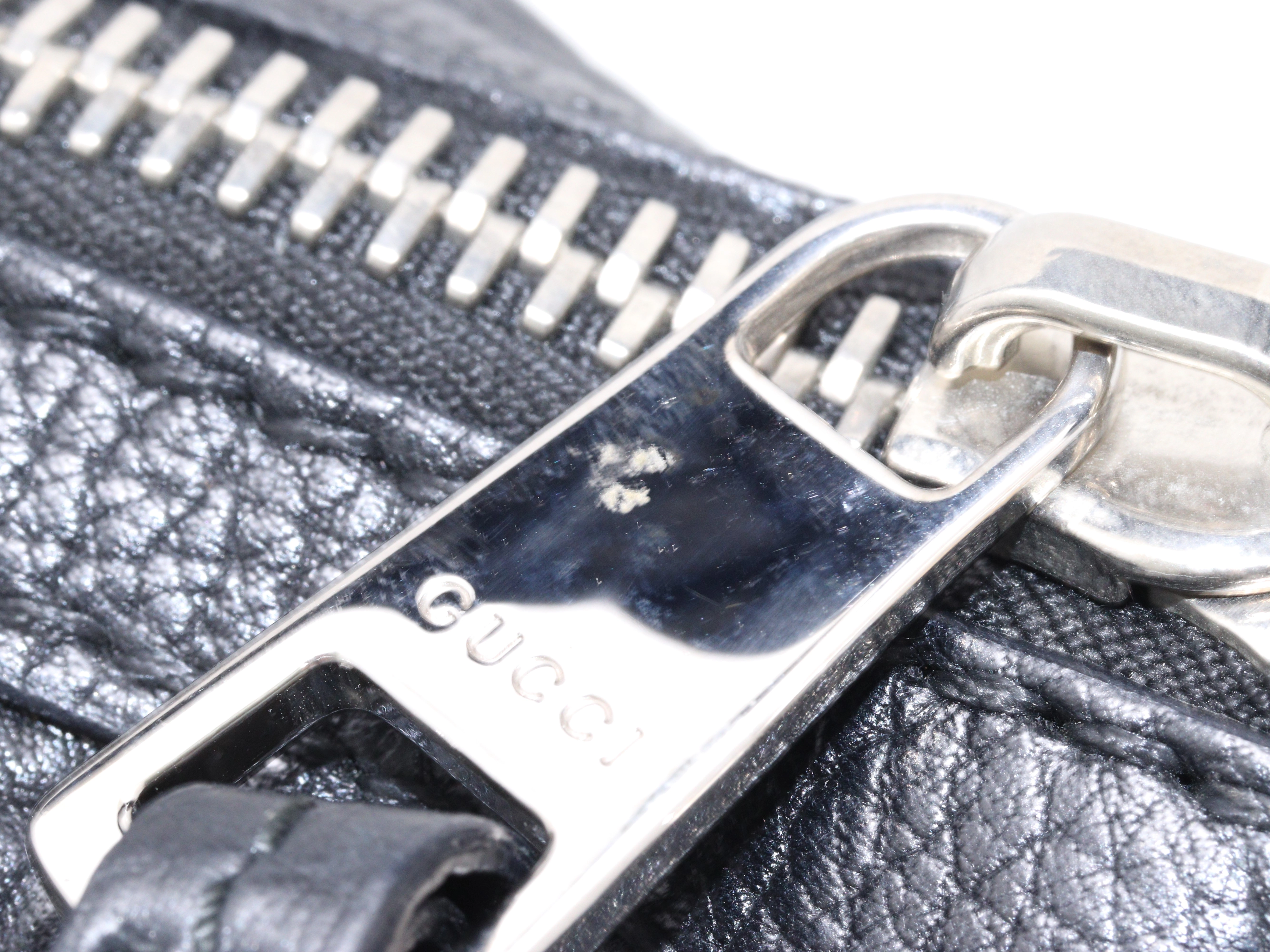 グッチ　GUCCI　バンブー ワンショルダー ブラック レザー【471】I