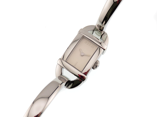 GUCCI グッチ レディース時計 6800L ステンレススチール アイボリー文字盤 クオーツ 【472】UH