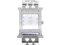 HERMES エルメス Hウォッチ SS ダイヤベゼル HH1.230 クォーツ