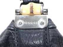 グッチ　GUCCI　バンブー ワンショルダー ブラック レザー【471】I
