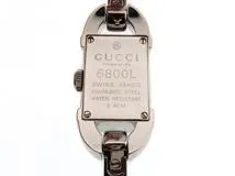 GUCCI　グッチ　6800L　アイボリー文字盤　ステンレススチール　クオーツ　レディース時計　2148103801853【207】