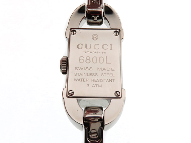 GUCCI グッチ レディース時計 6800L ステンレススチール アイボリー文字盤 クオーツ 【472】UH