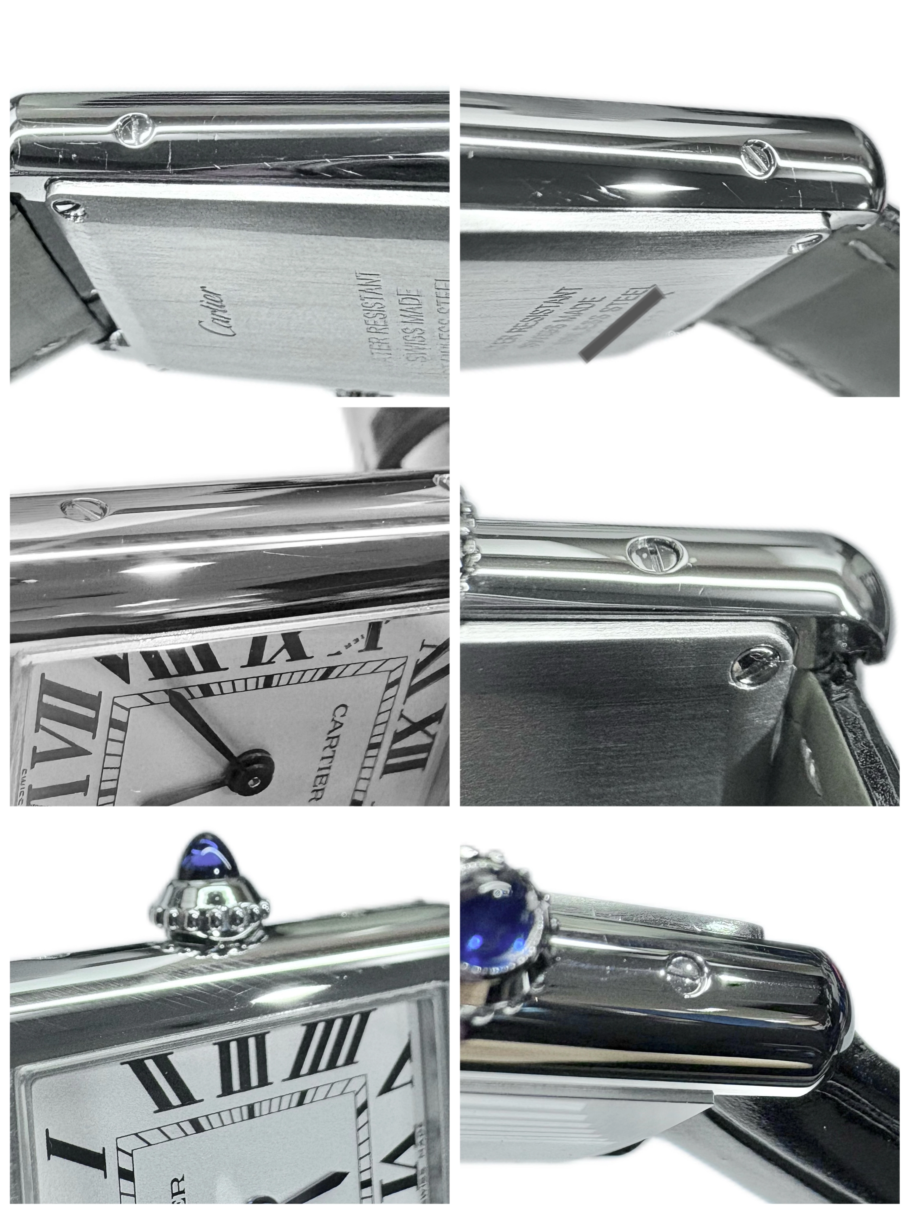 CARTIER カルティエ タンクマストドゥSM シルバー ステンレス/革(社外ベルト) WSTA0042 レディース クォーツ 2148103926334 【432】