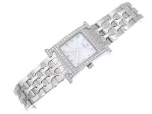 HERMES エルメス Hウォッチ SS ダイヤベゼル HH1.230 クォーツ