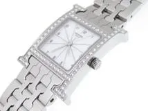HERMES エルメス Hウォッチ SS ダイヤベゼル HH1.230 クォーツ