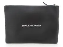 BALENCIAGA バレンシアガ クラッチバッグ カーフ ブラック 485110【473