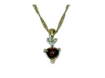 JEWELRY ノンブランドジュエリー ネックレス　K18 ガーネット　G 　D0.02ct　約1.3g　2121000021159【208】