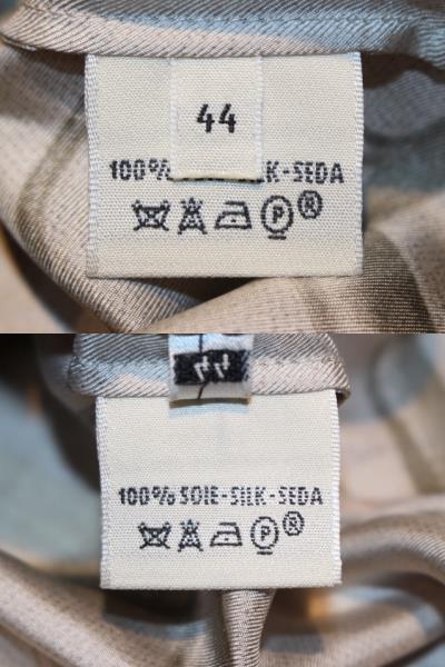 HERMES エルメス トップス 柄シャツ レディース44 シルク 絹