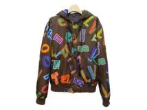 LOUIS VUITTON　ルイヴィトン　NBAレターフーテッドブルゾン　メンズ44　ブラウン/マルチカラー　ナイロン/コットン　1A90J0　 2143100339644　【432】