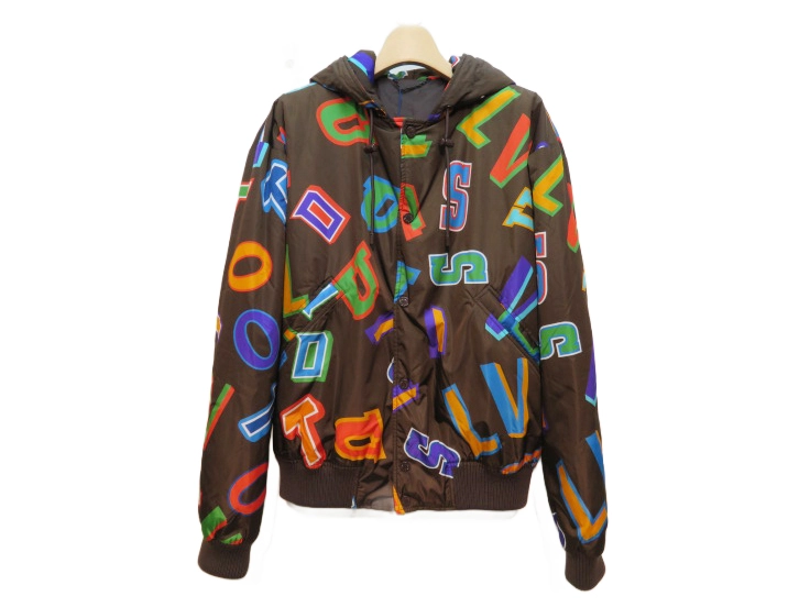 LOUIS VUITTON　ルイヴィトン　NBAレターフーテッドブルゾン　メンズ44　ブラウン/マルチカラー　ナイロン/コットン　1A90J0　 2143100339644　【432】