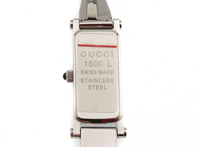 GUCCI グッチ 腕時計 1500L ステンレススチール シルバー文字盤 クオーツ【472】MN