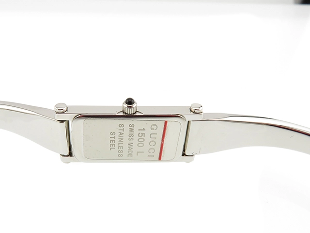 GUCCI グッチ 腕時計 1500L ステンレススチール シルバー文字盤 クオーツ【472】MN