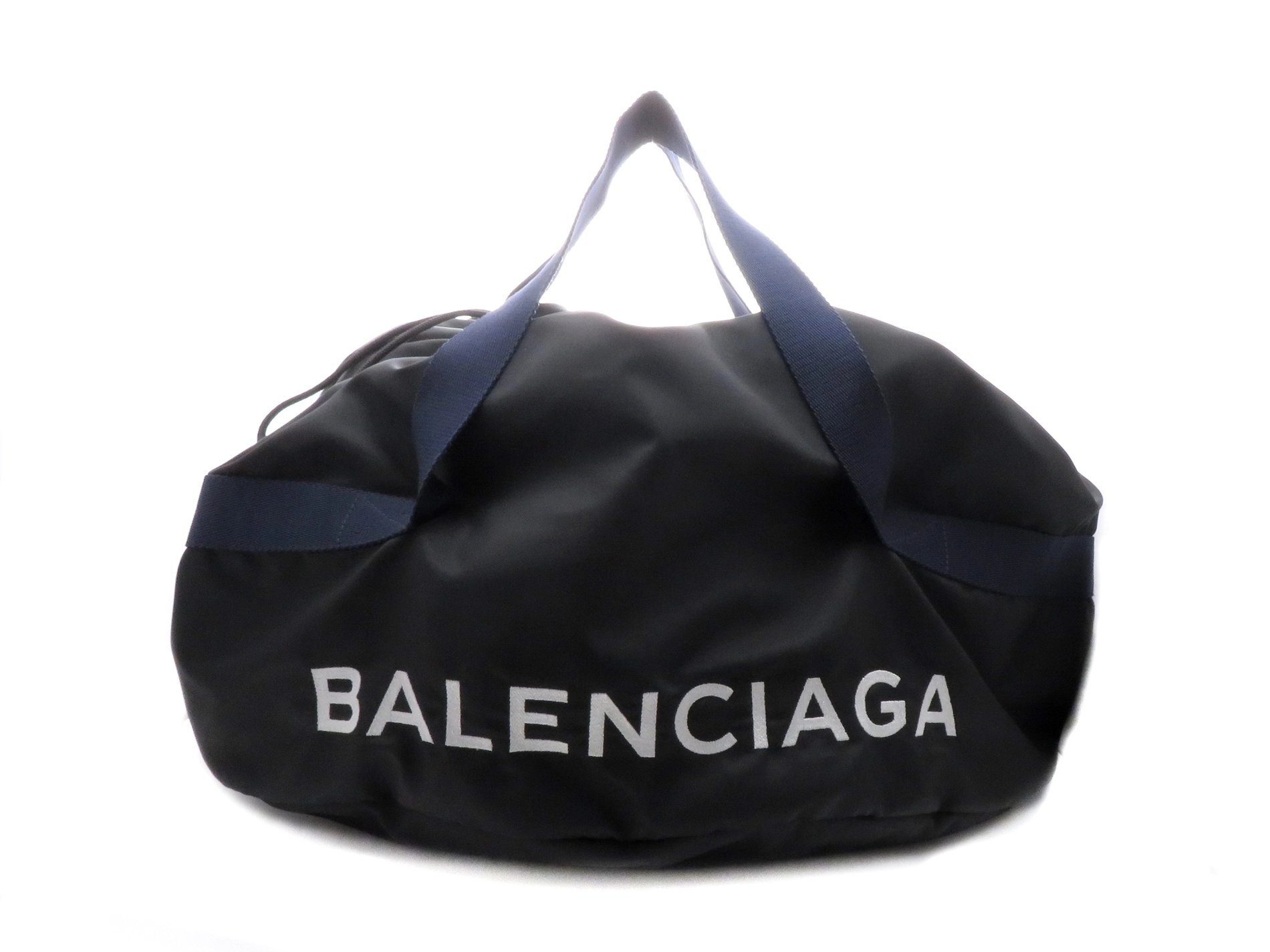 BALENCIAGA ネイビーシリーズ　巾着　グレー　バレンシアガ