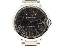 Cartier カルティエ 時計 バロンブルーLM W6920042 ブラックギヨシェ文字盤 メンズ 自動巻き SS ステンレス　（2120000214875） 【200】T