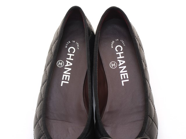 スマイル⭐︎商品！！CHANEL 35サイズ　バレリーナ　ブラック CHANEL シャネル 靴 バレリーナ レディース35ハーフ(約22.5cm