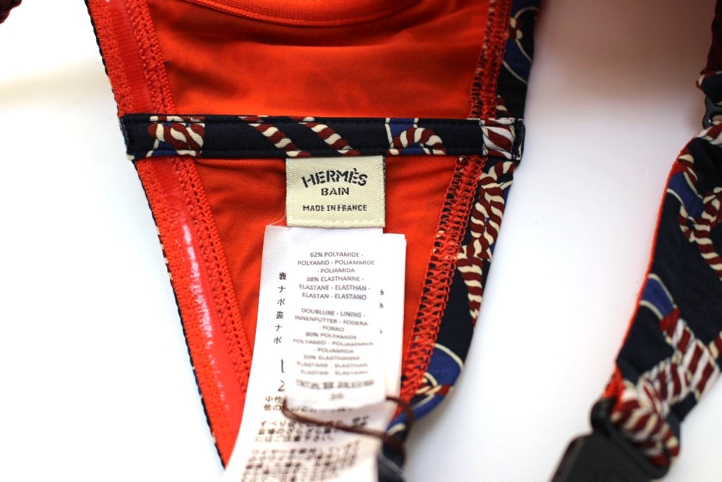 2023SS HERMES エルメス 水着 レディース36 ネイビー ナイロン