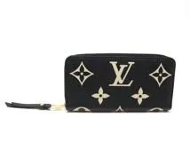 LOUIS VUITTON　ルイヴィトン　財布　ジッピー・ウォレット　バイカラーモノグラム・アンプラント　ブラック　ベージュ　M80481　2147300379875　【200】