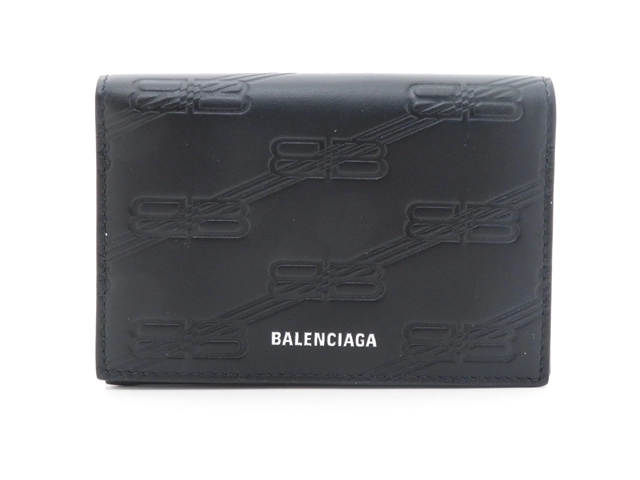 BALENCIAGA バレンシアガ BBモノグラム カードケース 722476 ブラック