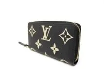 LOUIS VUITTON　ルイヴィトン　財布　ジッピー・ウォレット　バイカラーモノグラム・アンプラント　ブラック　ベージュ　M80481　2147300379875　【200】