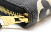 LOUIS VUITTON　ルイヴィトン　財布　ジッピー・ウォレット　バイカラーモノグラム・アンプラント　ブラック　ベージュ　M80481　2147300379875　【200】