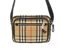 Burberry バーバリー チェック柄 ショルダーバッグ ベージュ/ブラック