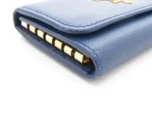 PRADA　プラダ　6連キーケース　1PG222　ネイビー　サフィアーノ　2141300273980　【437】