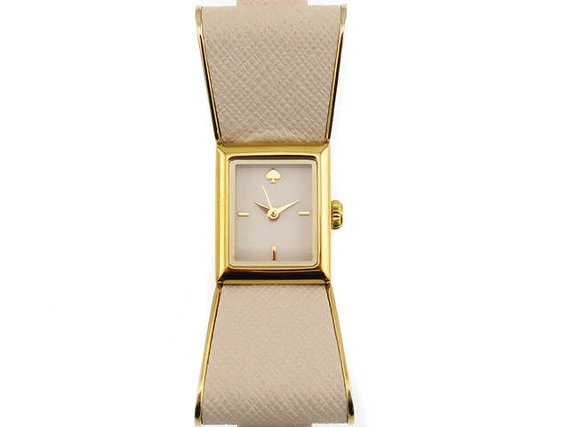 KATE SPADE  ケイトスペード  kate spade new york 0898  ホワイト文字盤　GP/SS/革　クオーツ　レディース時計　2181000000615【207】