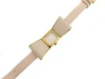 KATE SPADE  ケイトスペード  kate spade new york 0898  ホワイト文字盤　GP/SS/革　クオーツ　レディース時計　2181000000615【207】