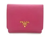 PRADA プラダ サイフ・小物 三つ折財布 財布 ピンク サフィアーノ