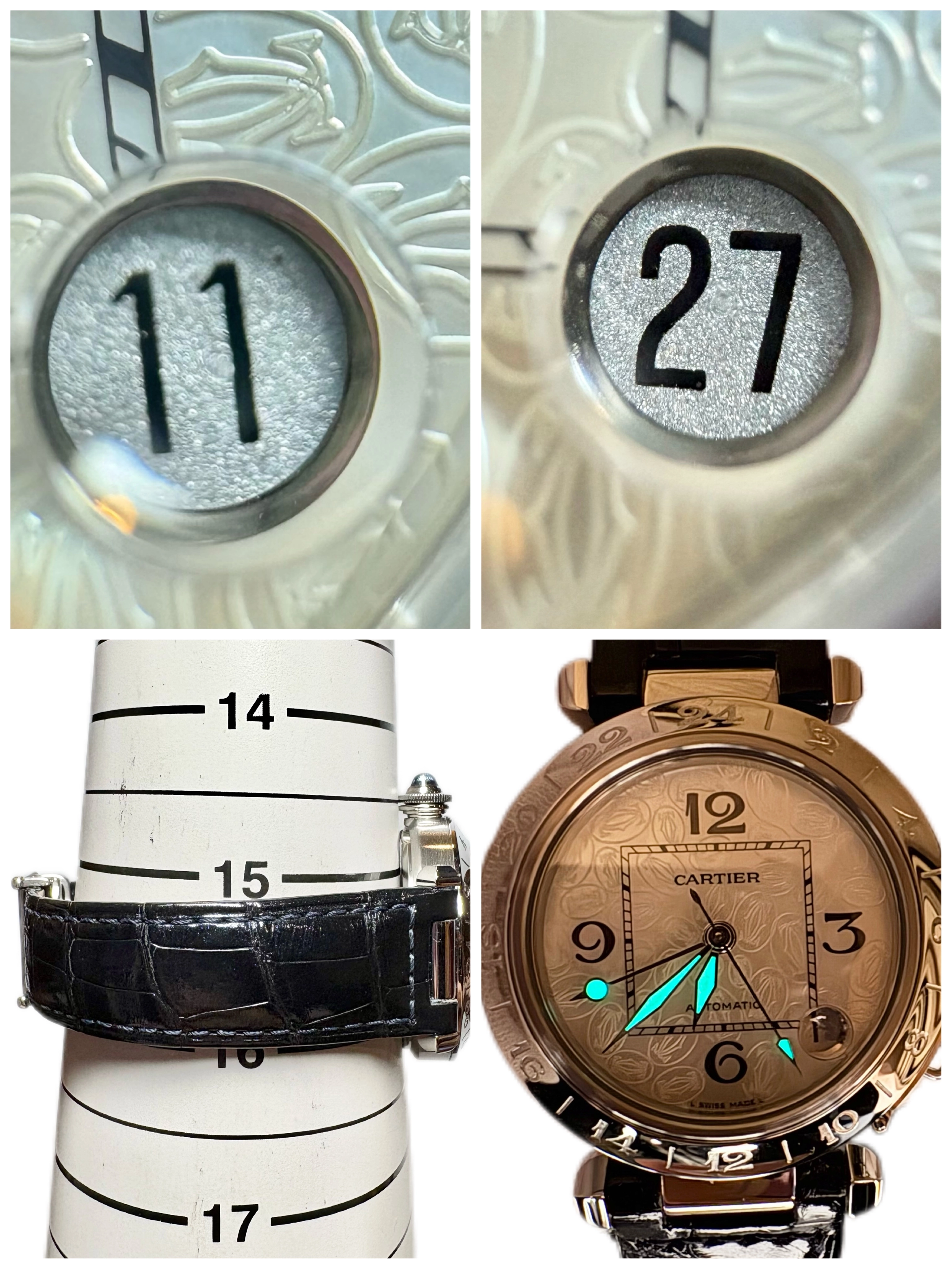 CARTIER カルティエ パシャC 2004年クリスマス限定 ホワイトシェル ステンレス/革 W3107199 メンズ 自動巻き 2143200633895 【432】