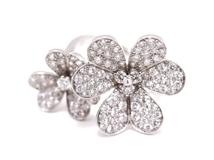 Van Cleef & Arpels 　ヴァンクリーフ＆アーペル　フリヴォル　アントレ　レ　ドアリング　18金ホワイトゴールド　18KWG　ダイヤモンド2.10ct　9.0g　#54　【471】L