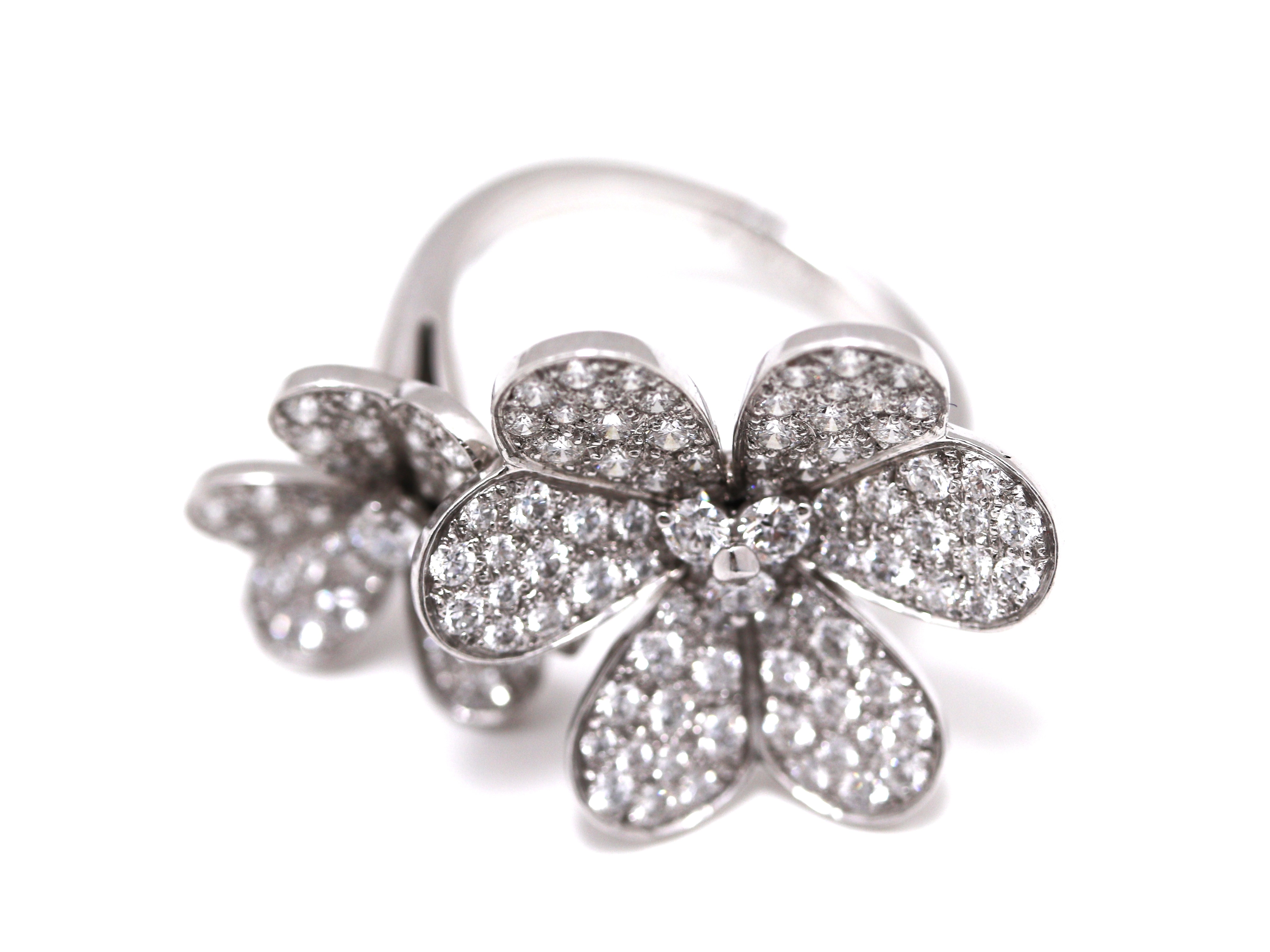 Van Cleef & Arpels 　ヴァンクリーフ＆アーペル　フリヴォル　アントレ　レ　ドアリング　18金ホワイトゴールド　18KWG　ダイヤモンド2.10ct　9.0g　#54　【471】L