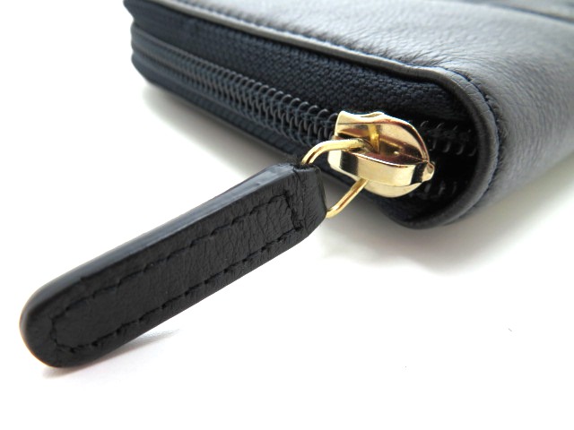 CHANEL シャネル 財布 ラウンド長財布 ダークネイビー レザー CHANEL シャネル 財布 ラウンド長財布 ダークネイビー レザー