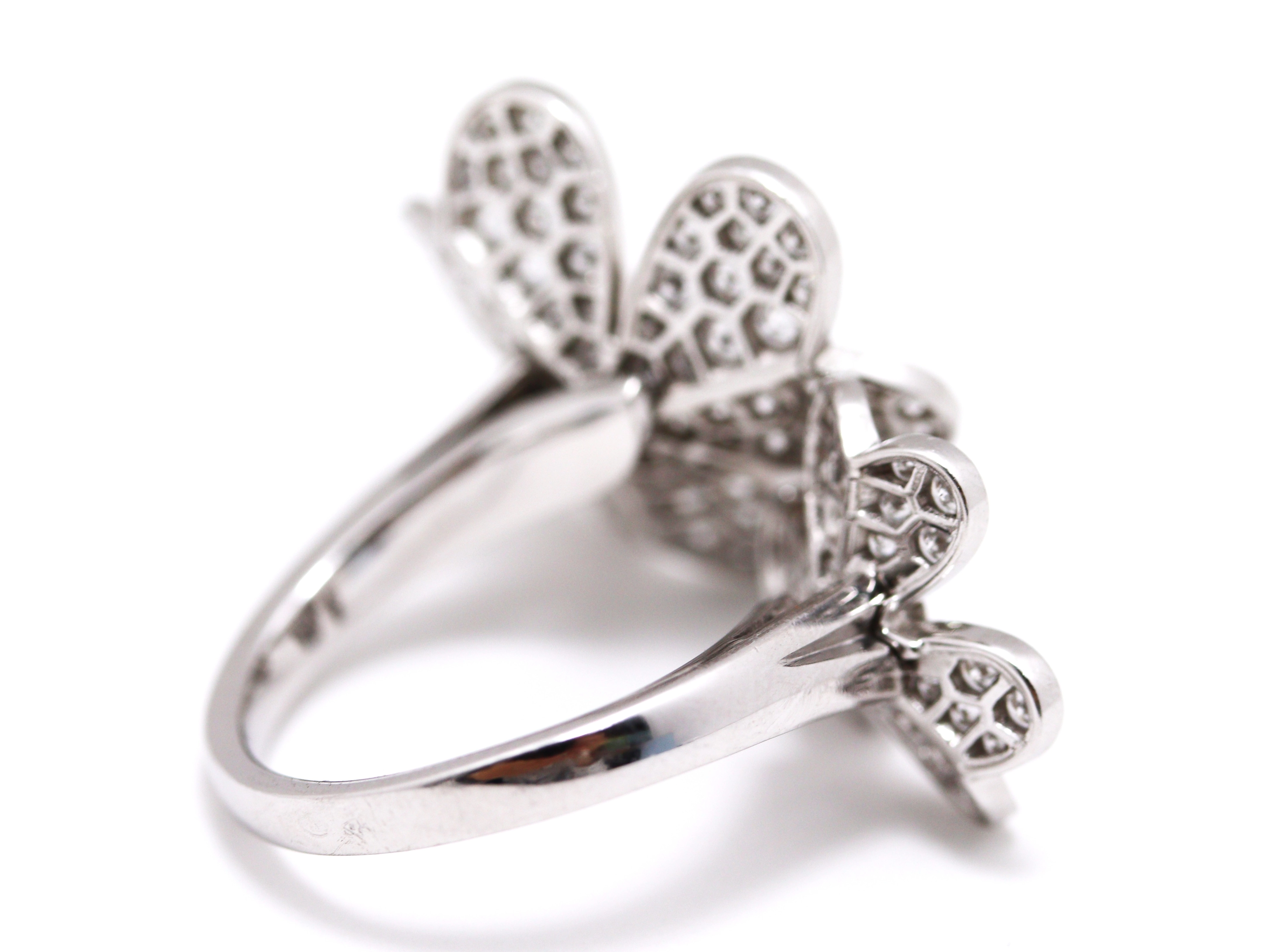 Van Cleef & Arpels 　ヴァンクリーフ＆アーペル　フリヴォル　アントレ　レ　ドアリング　18金ホワイトゴールド　18KWG　ダイヤモンド2.10ct　9.0g　#54　【471】L