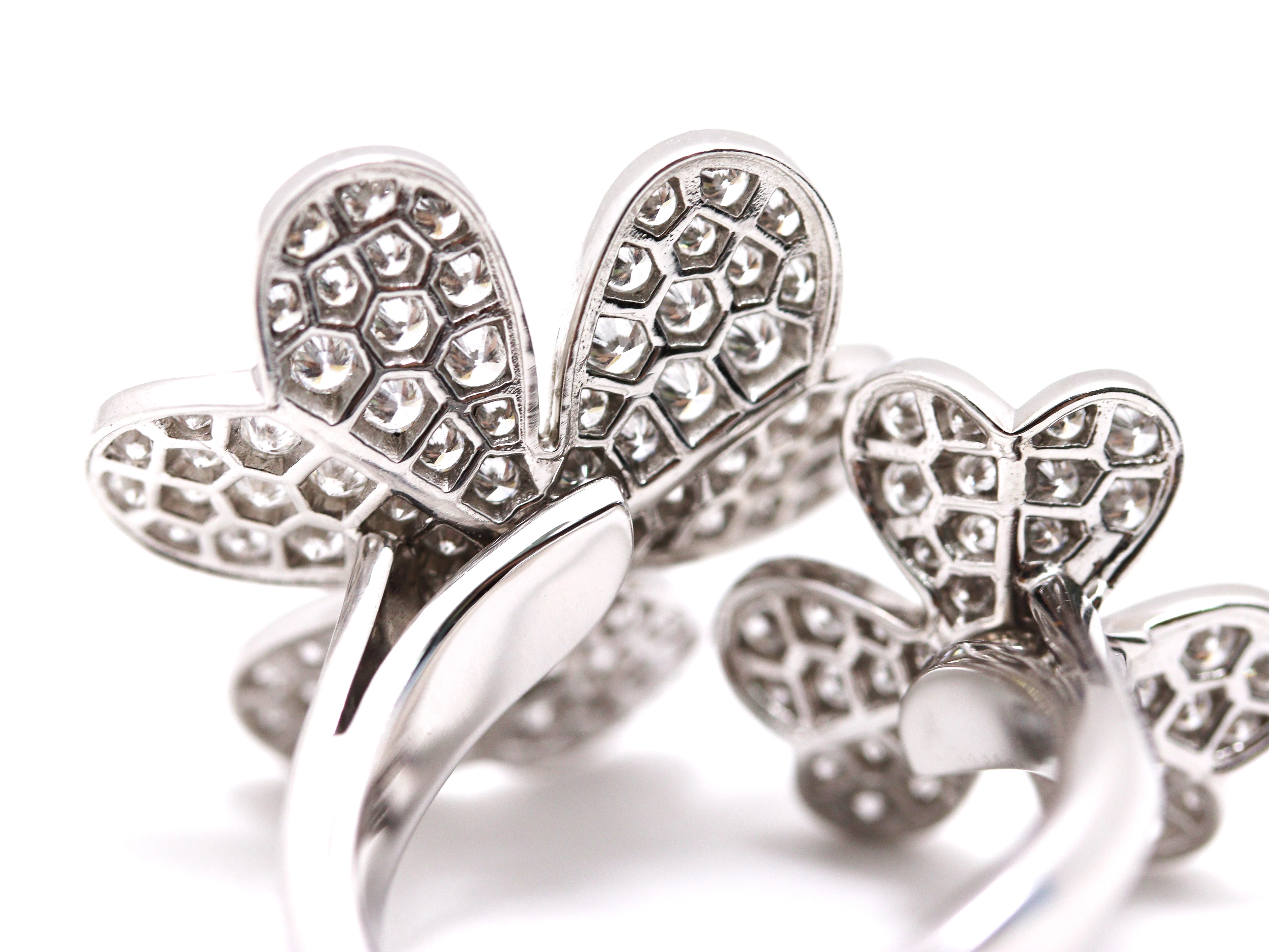 Van Cleef & Arpels 　ヴァンクリーフ＆アーペル　フリヴォル　アントレ　レ　ドアリング　18金ホワイトゴールド　18KWG　ダイヤモンド2.10ct　9.0g　#54　【471】L