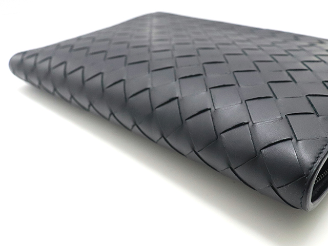 BOTTEGA VENETA ボッテガ・ヴェネタ クラッチバッグ イントレチャート ドキュメントケース ブラック カーフ 2147400175865【200】