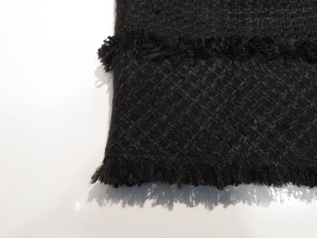 CHANEL　シャネル　ツイードスカート　レディース34　ブラック　シルク/リネン　P35435V25220　2148103748578　【200】