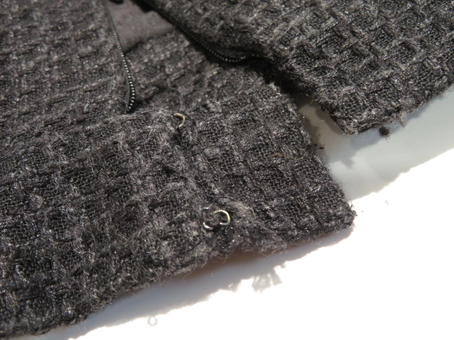 CHANEL　シャネル　ツイードスカート　レディース34　ブラック　シルク/リネン　P35435V25220　2148103748578　【200】