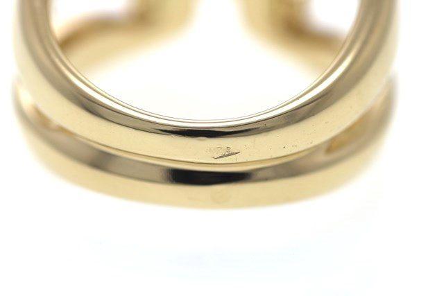 HERMES エルメス ジュエリー ヒストリーリング K18YG イエロー
