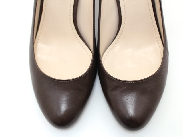 PRADA プラダ 靴 パンプス 36ハーフ(約23.0～23.5cm) ブラウン レザー